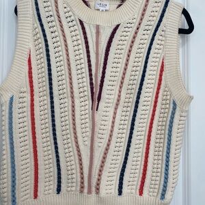 Boutique LELIS brand sweater vest. Beautiful stripes, v-neck. Worn once!!!
